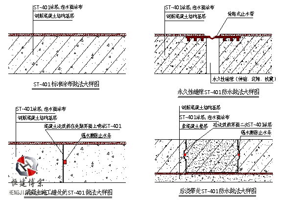 水泥基渗透结晶防水涂料施工图集